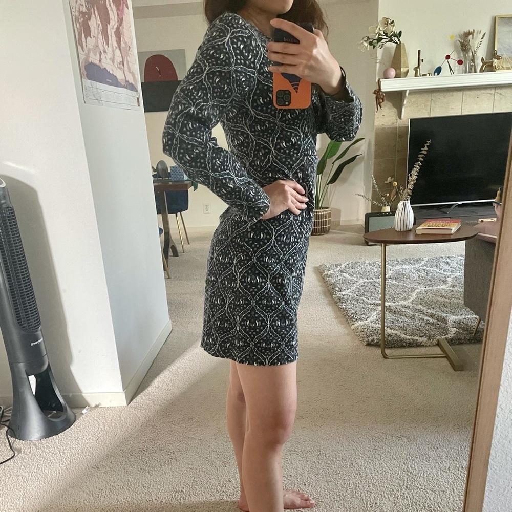 Zara long sleeve pattern dress